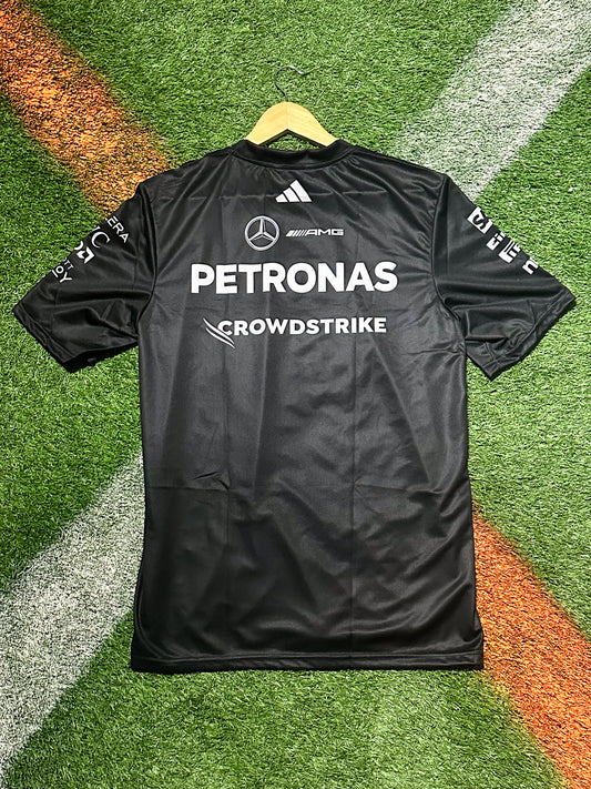 Mercedes Formula 1 Black Team Jersey – Classic Silver Arrows Racing Design