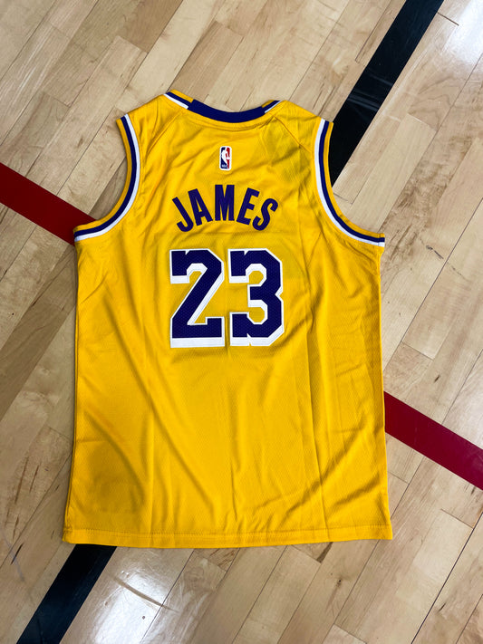 Los Angeles Lakers 2023–2024 LeBron James #23 Kids NBA Jersey – Youth Purple & Gold Star - Five Of Cups Official