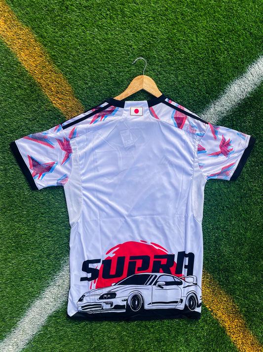 Japan 2024 Special Edition Supra Jersey – Exclusive Black Kit Featuring Legendary Toyota Supra Graphic and JFA Crest - Five Of Cups Official