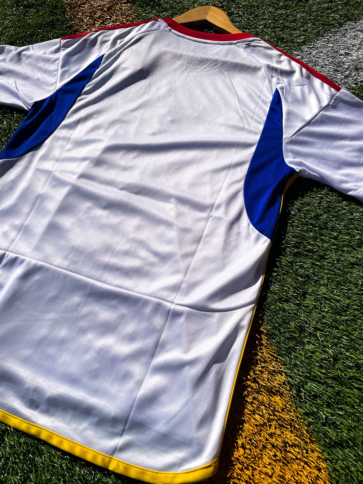 Back view of the all-white 2024 Venezuela away kit