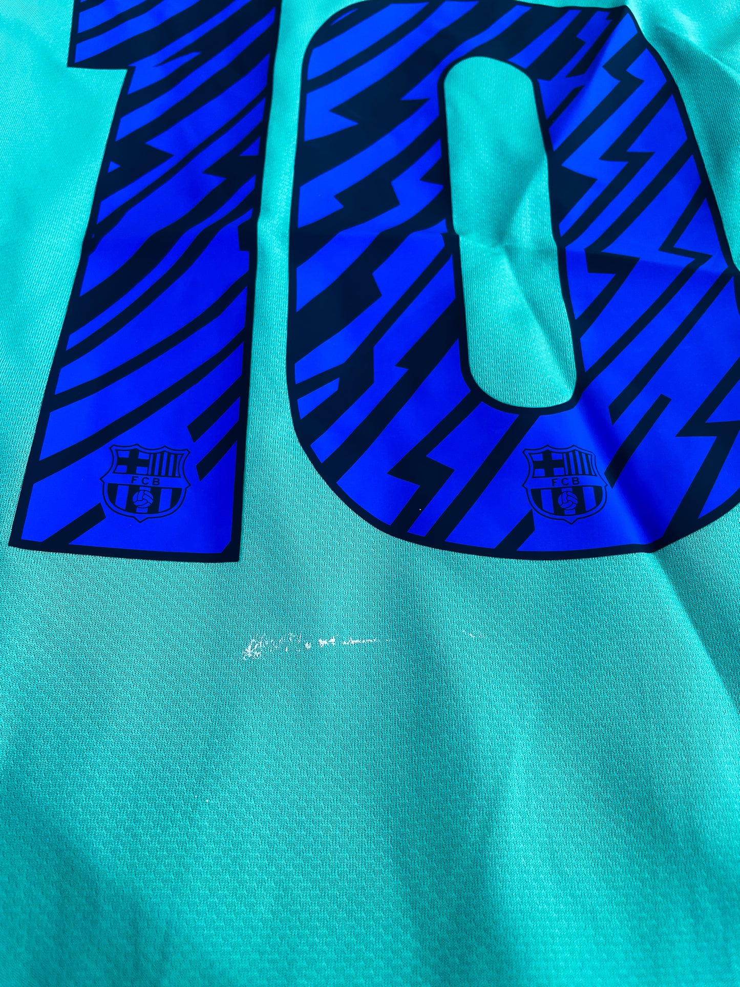 Barcelona 2011–12 Away Jersey Messi #10 – Green Nike Champions League Soccer Shirt from Peak Tiki-Taka Era - Five Of Cups Official