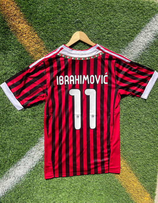 AC Milan 2012-13 Home Ibrahimović #11 Iconic Vintage Soccer Jersey – Retro Rossoneri Classic - Five Of Cups Official