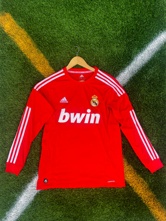 Real Madrid 2011–12 Third Jersey – Ronaldo #7 Retro Red Long Sleeve Adidas Shirt from La Liga Title Season - Five Of Cups Official