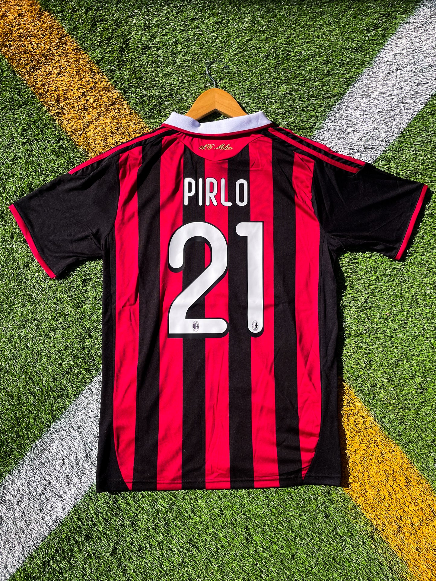 Back view of jersey displaying Pirlo #21 name and number