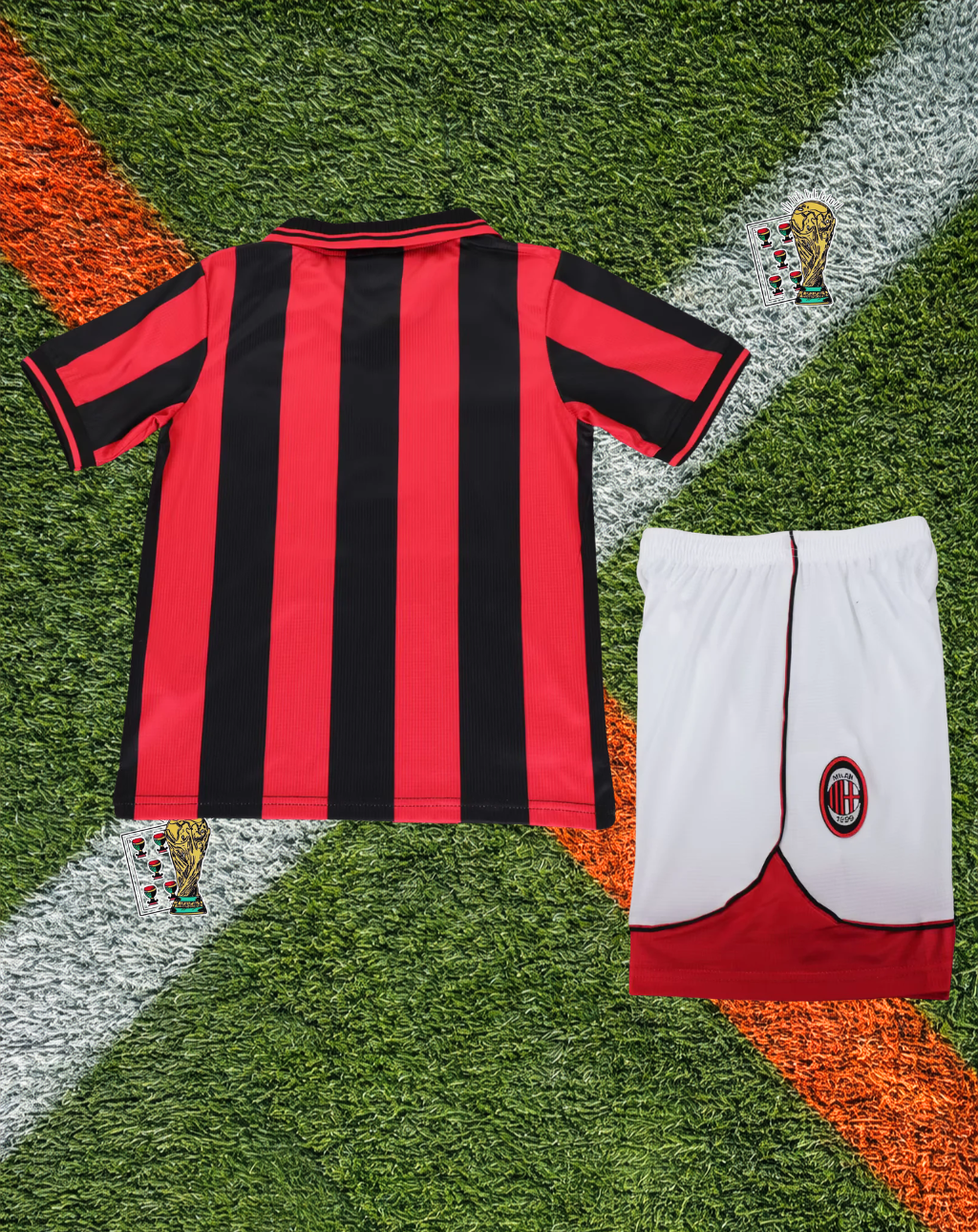 AC Milan 1997-98 Home Jersey – Opel Classic Stripe Youth Edition