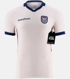 Ecuador 2026 Centenary away jersey - Marathon Pristine White Minimalist V-Neck