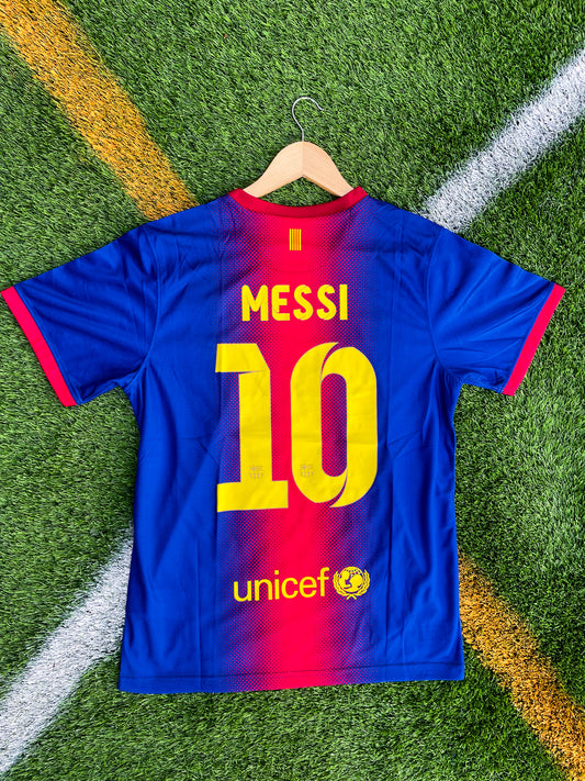 FC Barcelona 2012-2013 Home Jersey – Messi #10 Vintage La Liga Classic Football Shirt - Five Of Cups Official