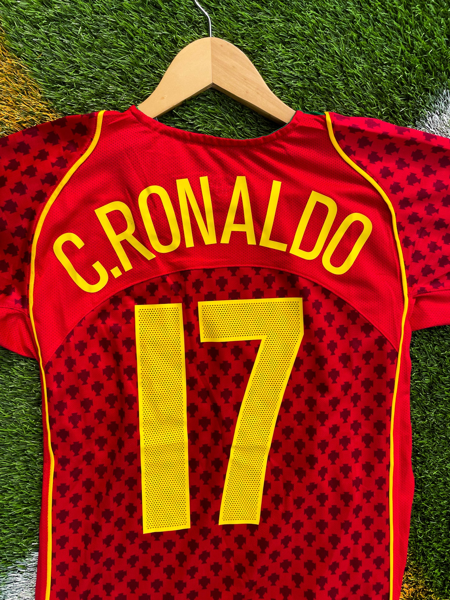 Portugal 2004 Home C. Ronaldo #7 Vintage Euro Cup Final Soccer Jersey – Iconic Nike Kit from the Rise of a Legend - Five Of Cups Official