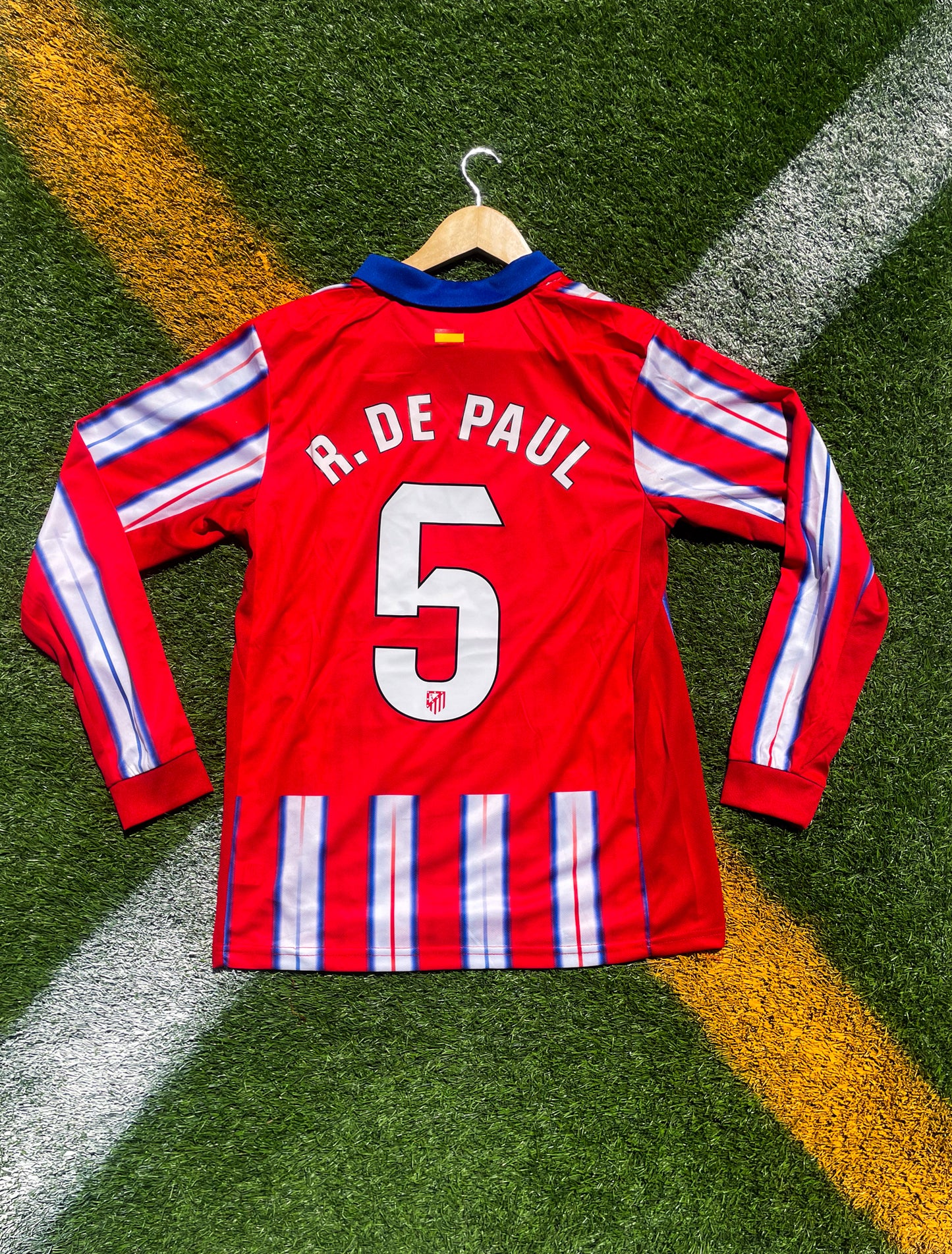 Back view of jersey displaying Rodrigo De Paul #5 name and number