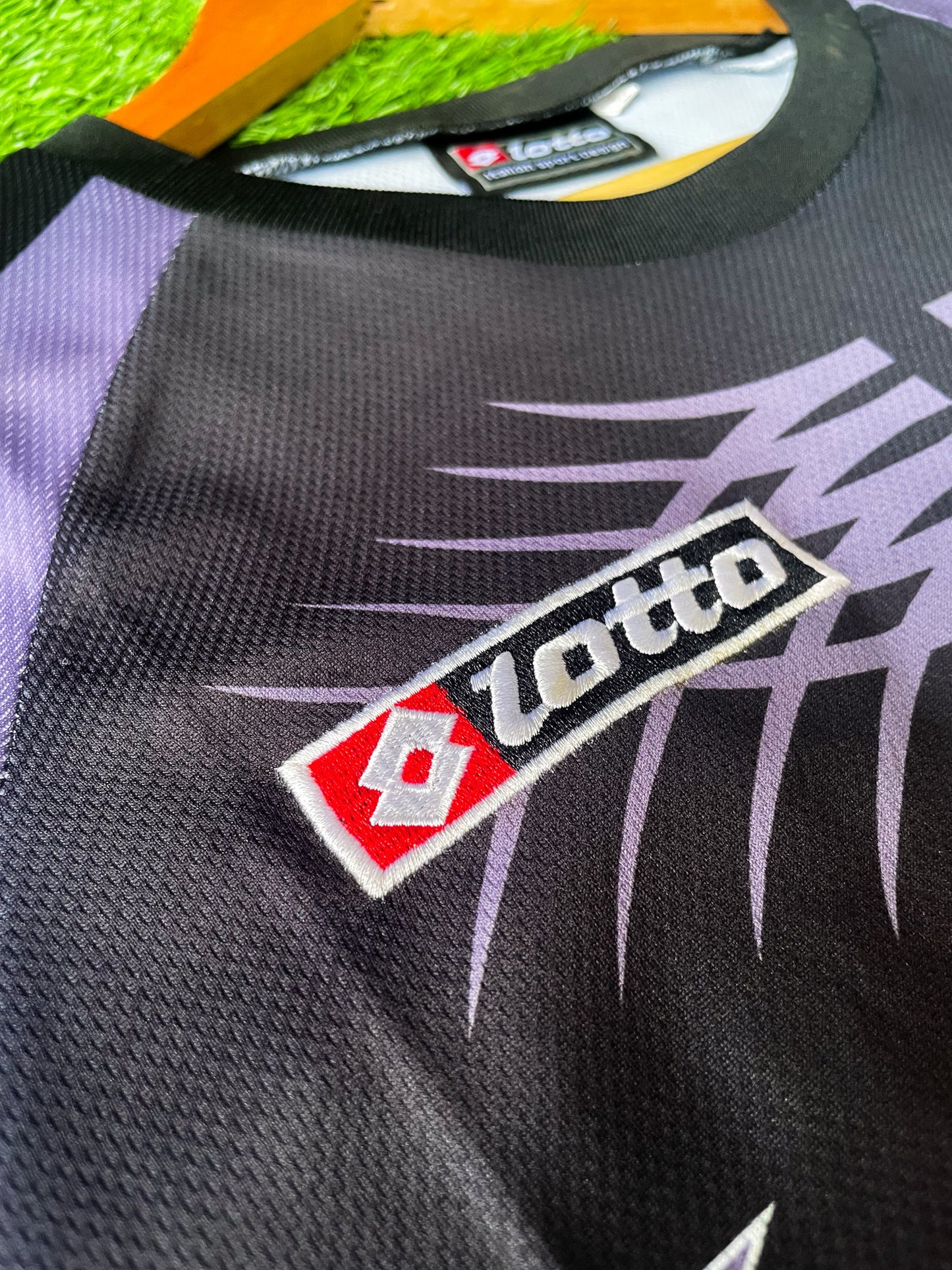 Close-up of Kappa logo and Juventus crest