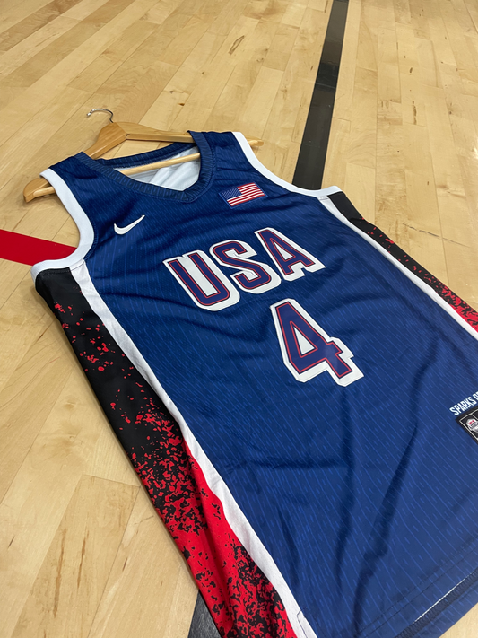 USA 2024 Curry 4- Olympic Champions Basketball Jersey - Five Of Cups Official