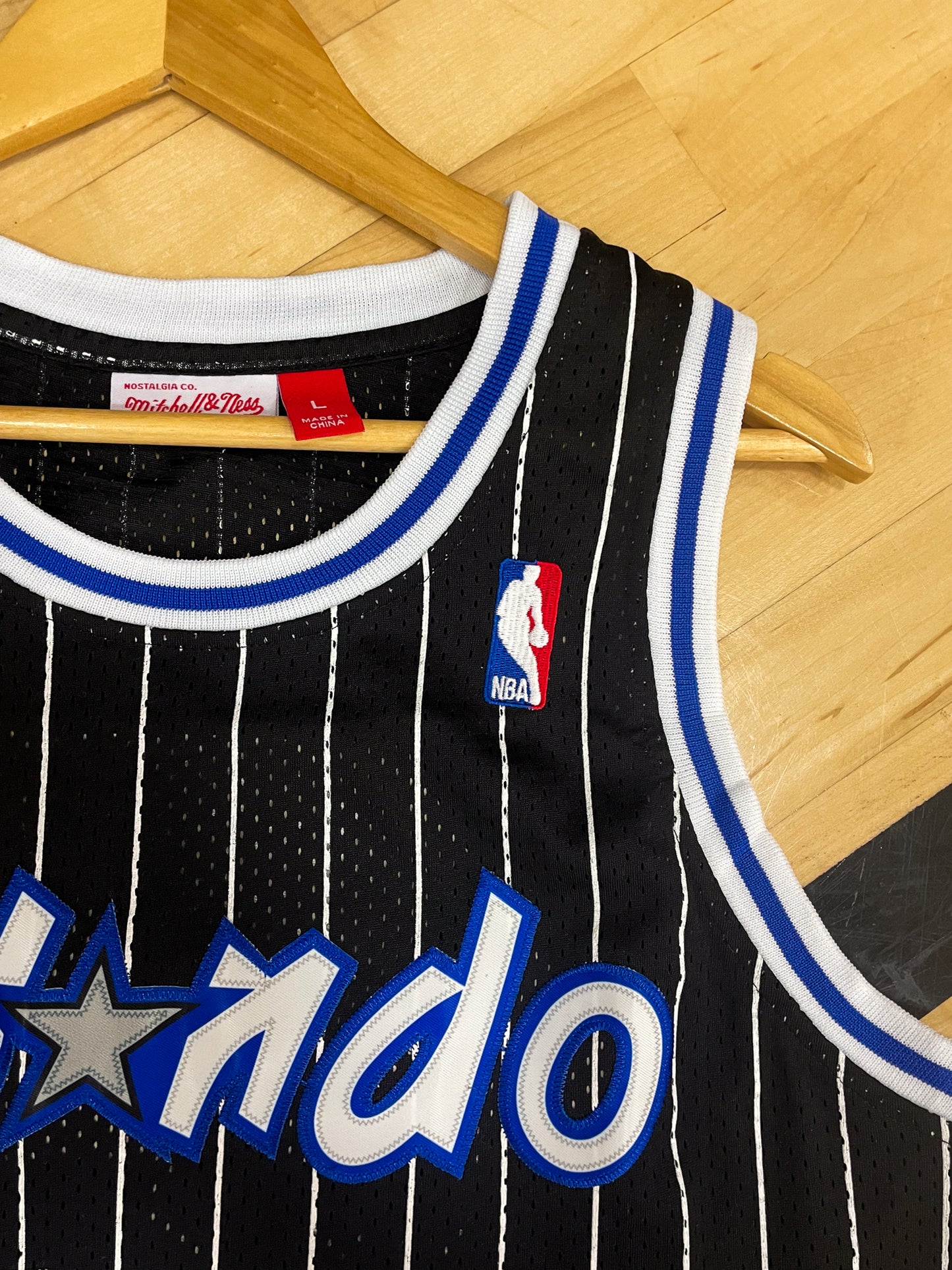 Orlando Magic 1994–1995 Shaquille O’Neal #32 Vintage NBA Jersey – Classic Black Pinstripe Power - Five Of Cups Official