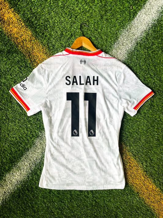 Liverpool 2024–2025 Third Jersey Salah #11 or Alexander-Arnold #66 – White Premier League Champions Nike Football Shirt - Five Of Cups Official