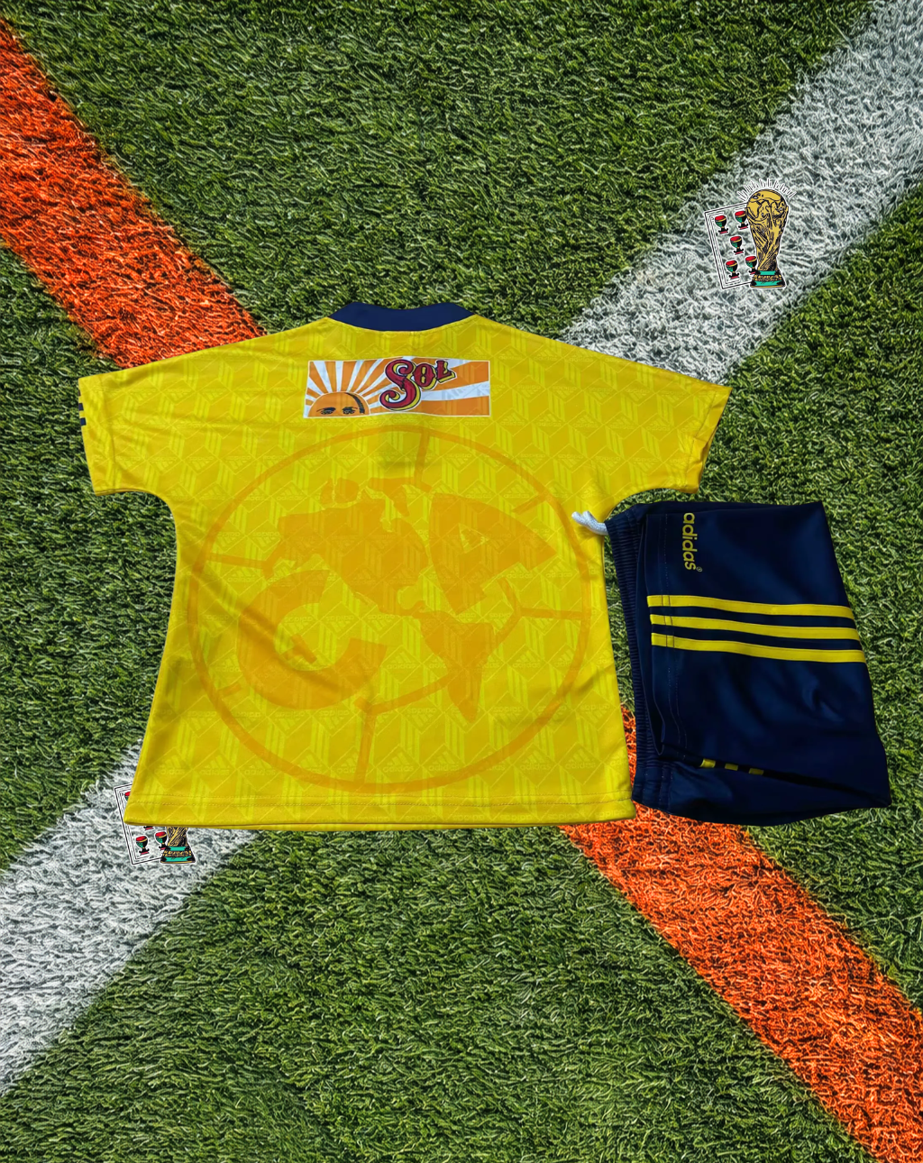 Club America 1996-97 Home Jersey – World Map Gold Edition