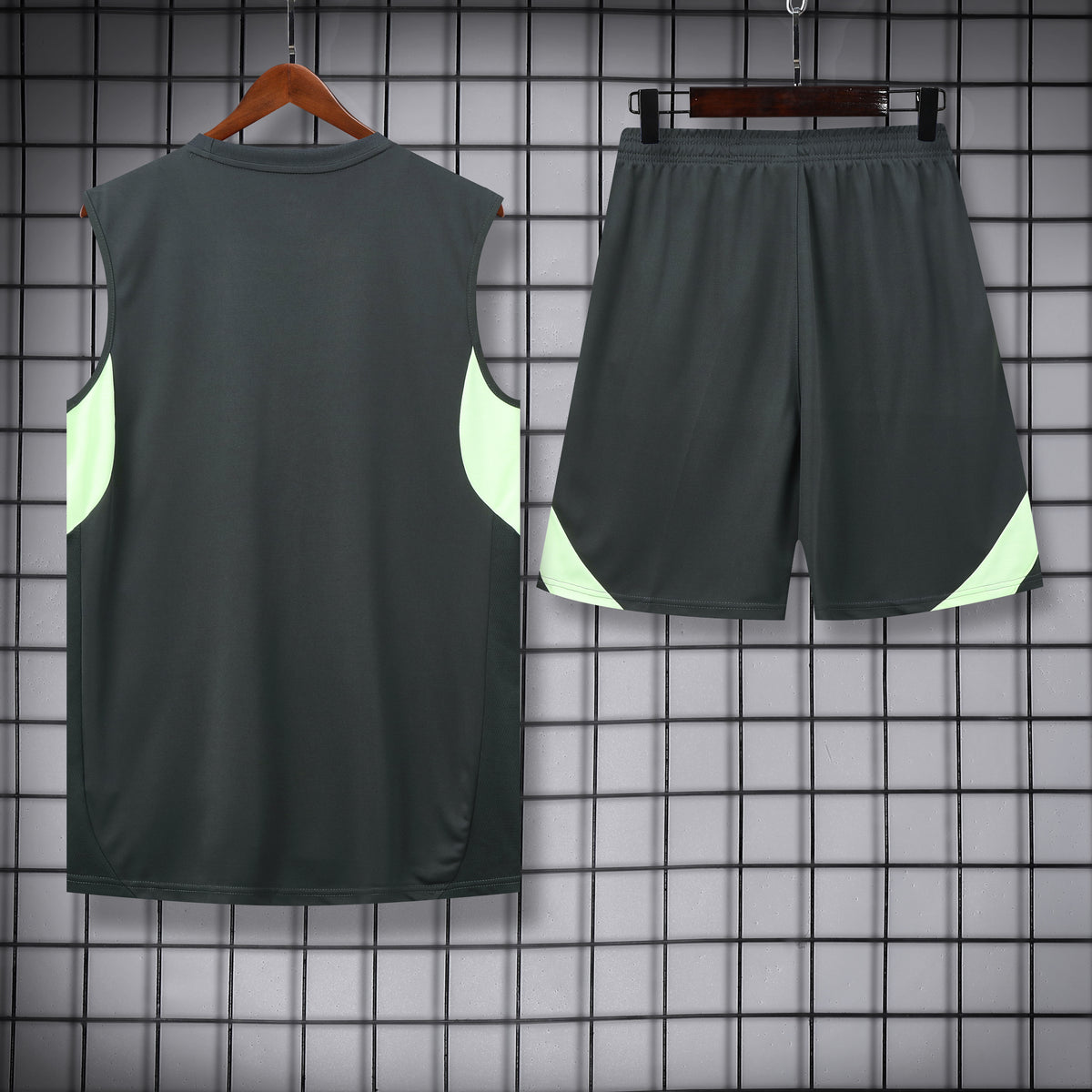 Real Madrid Training Vest Set – Charcoal Mint Edition