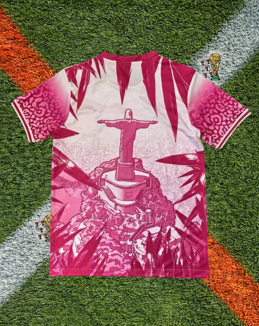Brazil Third Jersey – Christ Redeemer Pink Leopard Edition