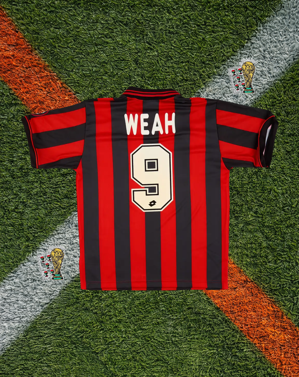 AC Milan 1996–97 Home Jersey – Weah #9 – Iconic Opel Era Classic