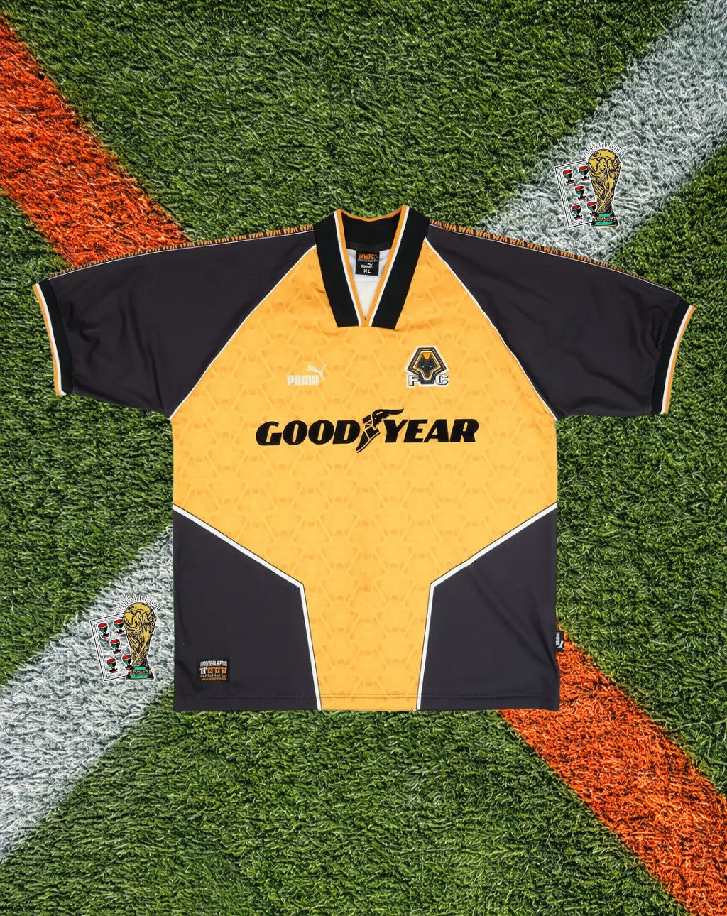 Wolverhampton Wanderers 1996-98 Home Jersey – Goodyear Gold Edition