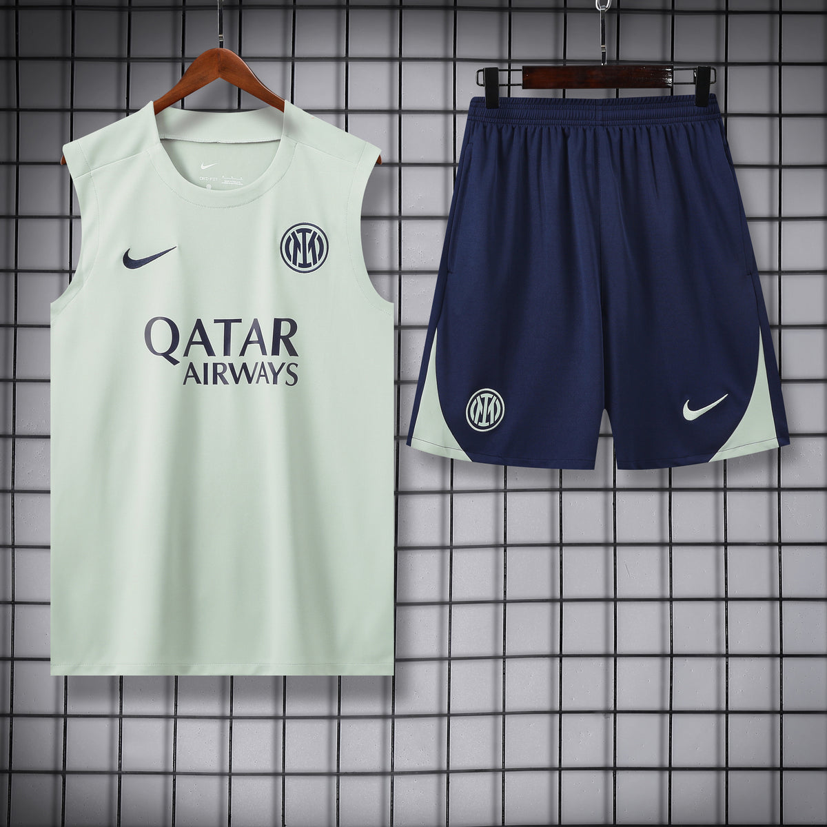 Inter Milan Training Vest Set – Mint Airways Edition
