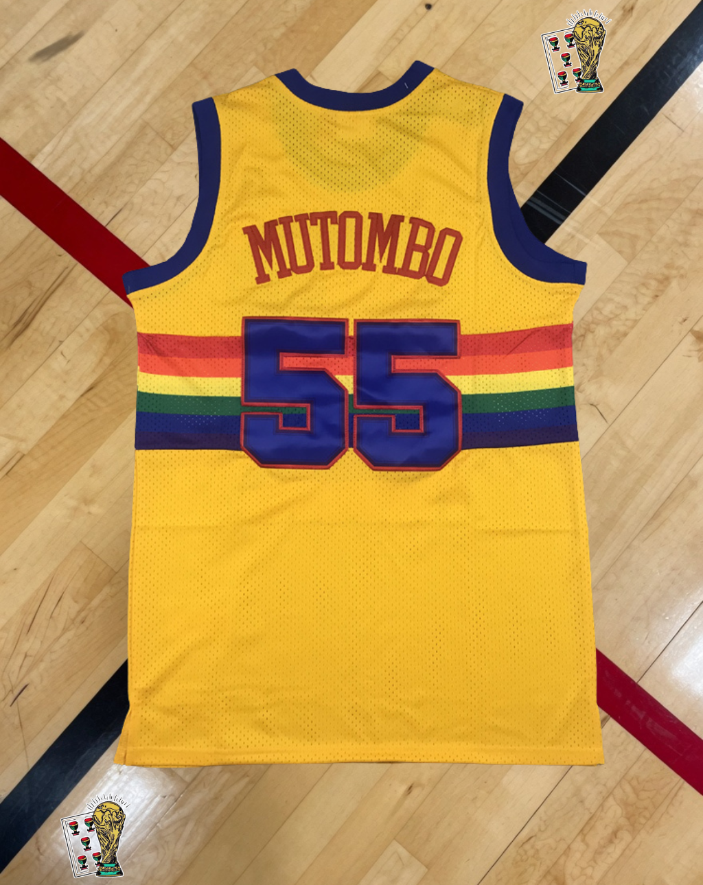 Denver Nuggets 1991-92 Alternate Jersey – Rainbow Skyline Gold Edition