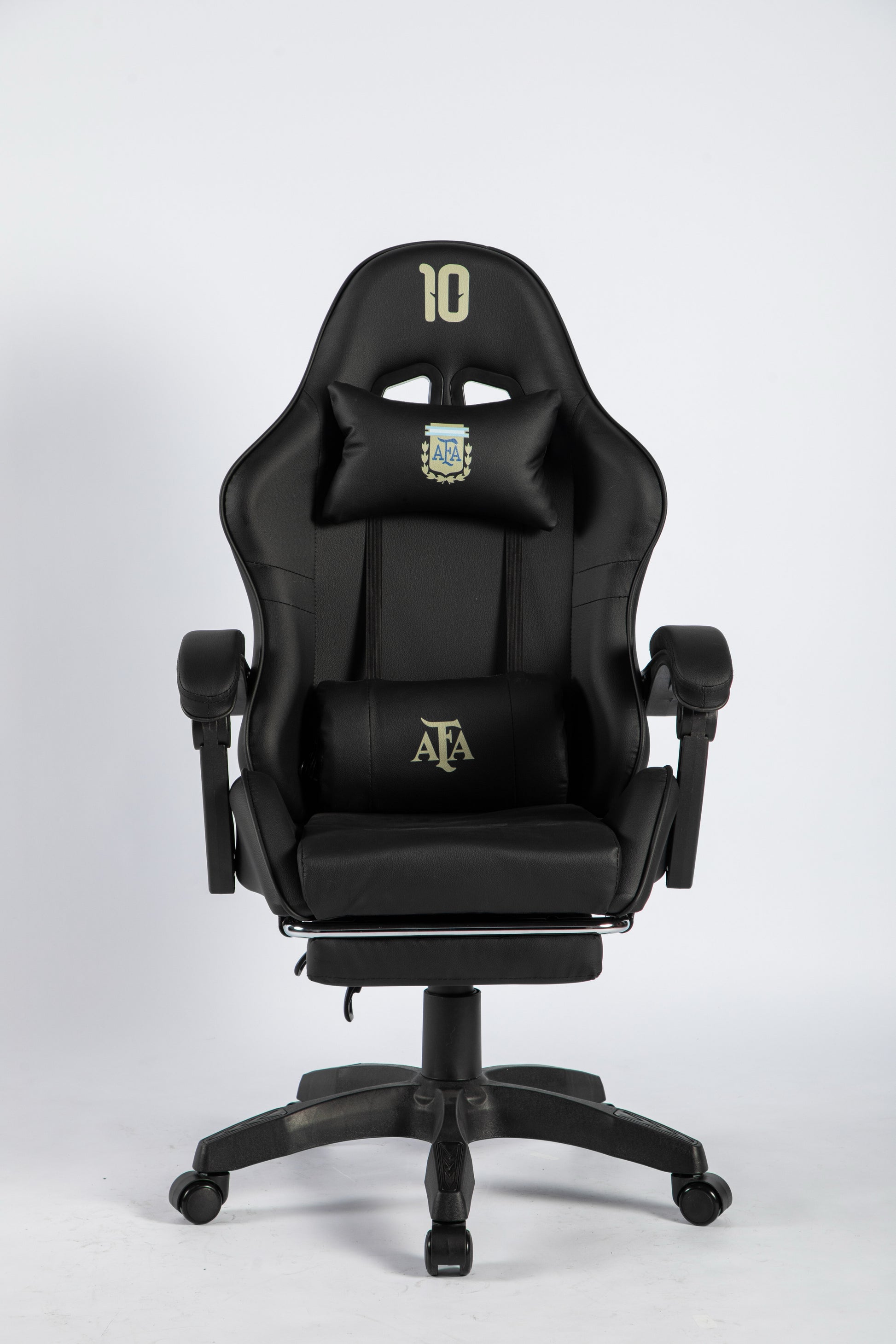 PLAY FC Argentina Raptor gaming chair black edition with gold AFA crest headrest