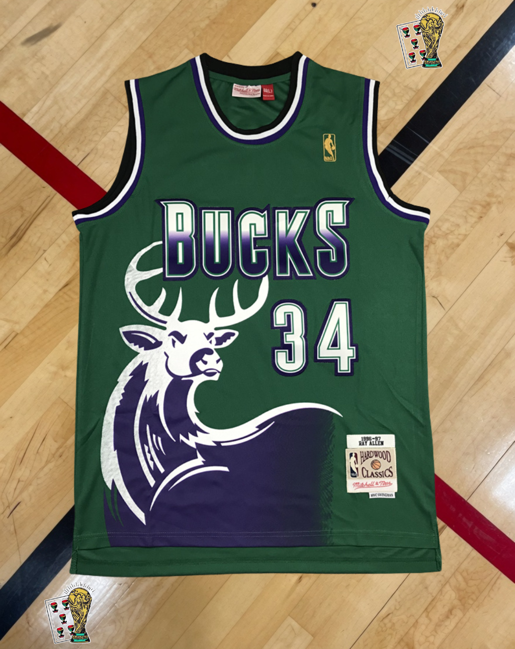 Milwaukee Bucks 1996-97 Alternate Jersey – Forest Green Edition
