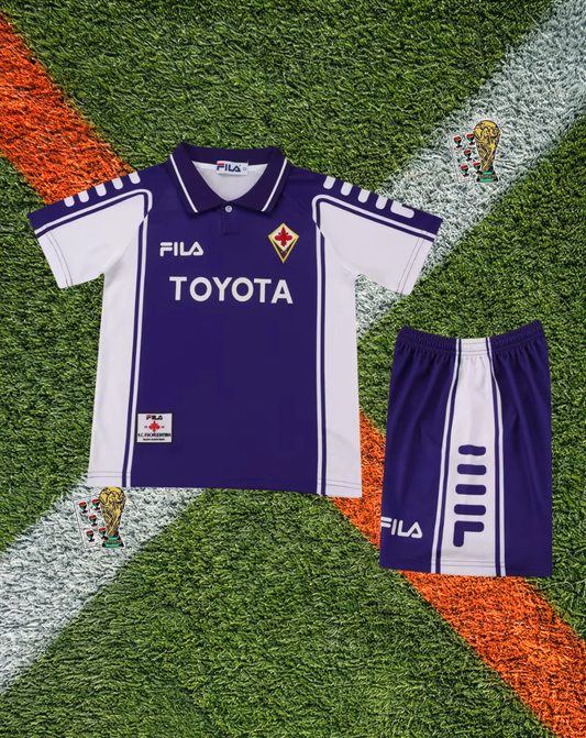 Fiorentina 1998-99 Home Jersey – Purple Viola Classic Youth Edition