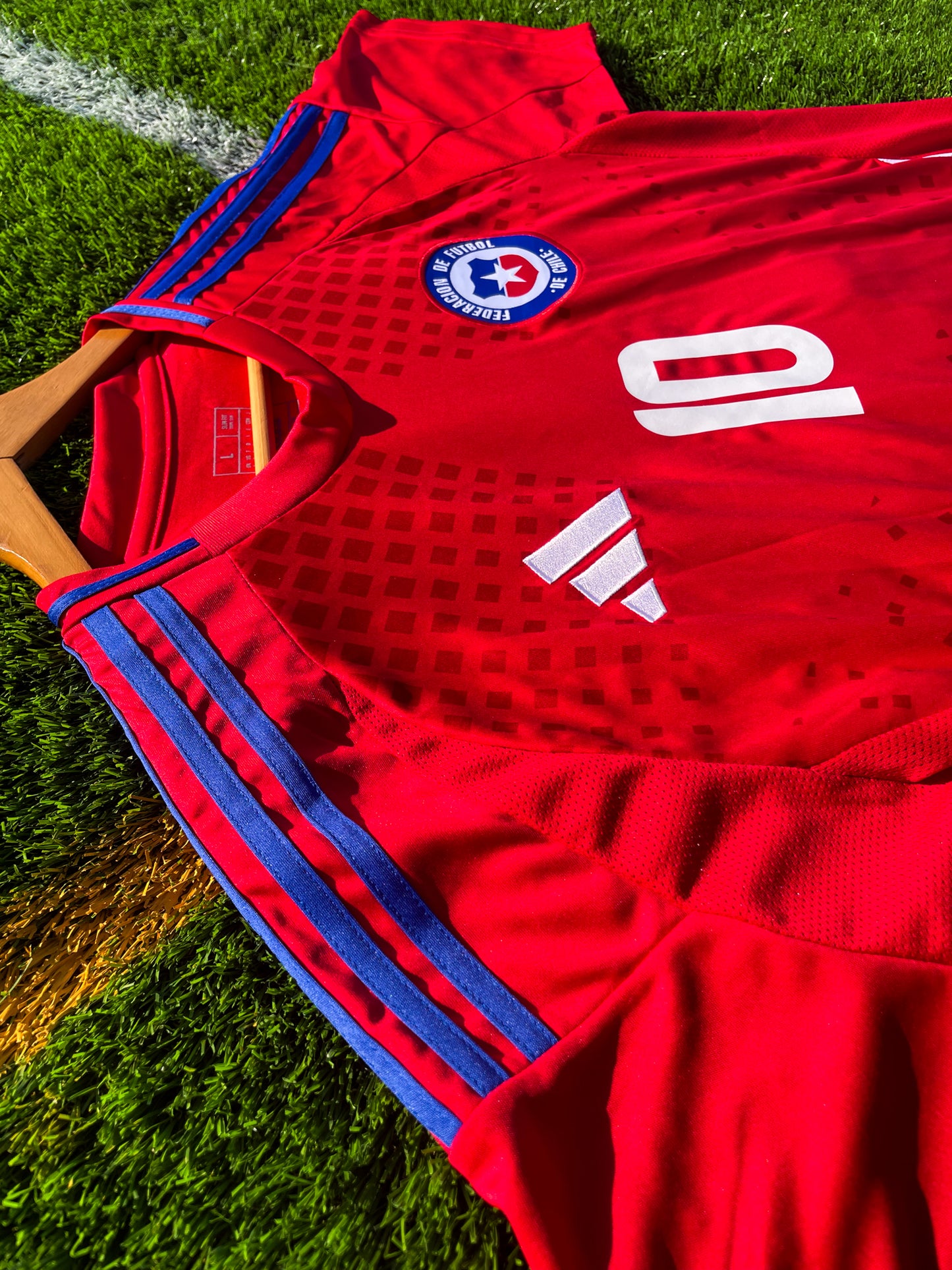 Chile 2024 Home #10 Copa América Jersey – Red Adidas Football Kit with Classic Crest and Modern Design - Five Of Cups Official