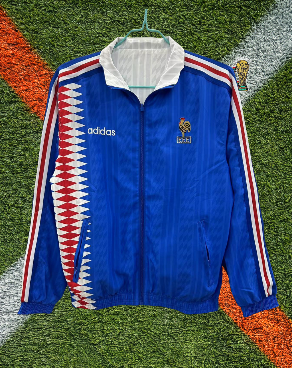 France 1990s Windbreaker – Les Bleus Blue Diamond Edition
