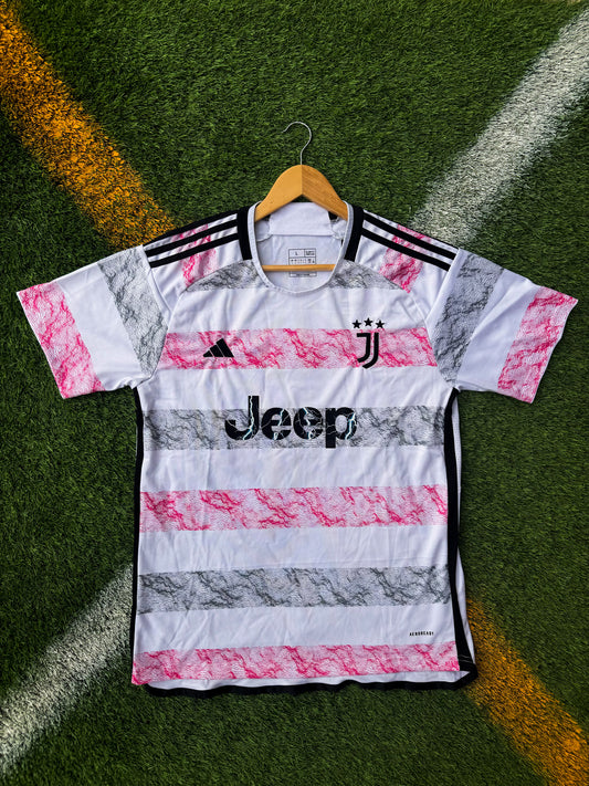 Juventus 2023-24 Away Pogba #10 Modern Pink and White Jersey β Contemporary Club Statement Piece - Five Of Cups Official