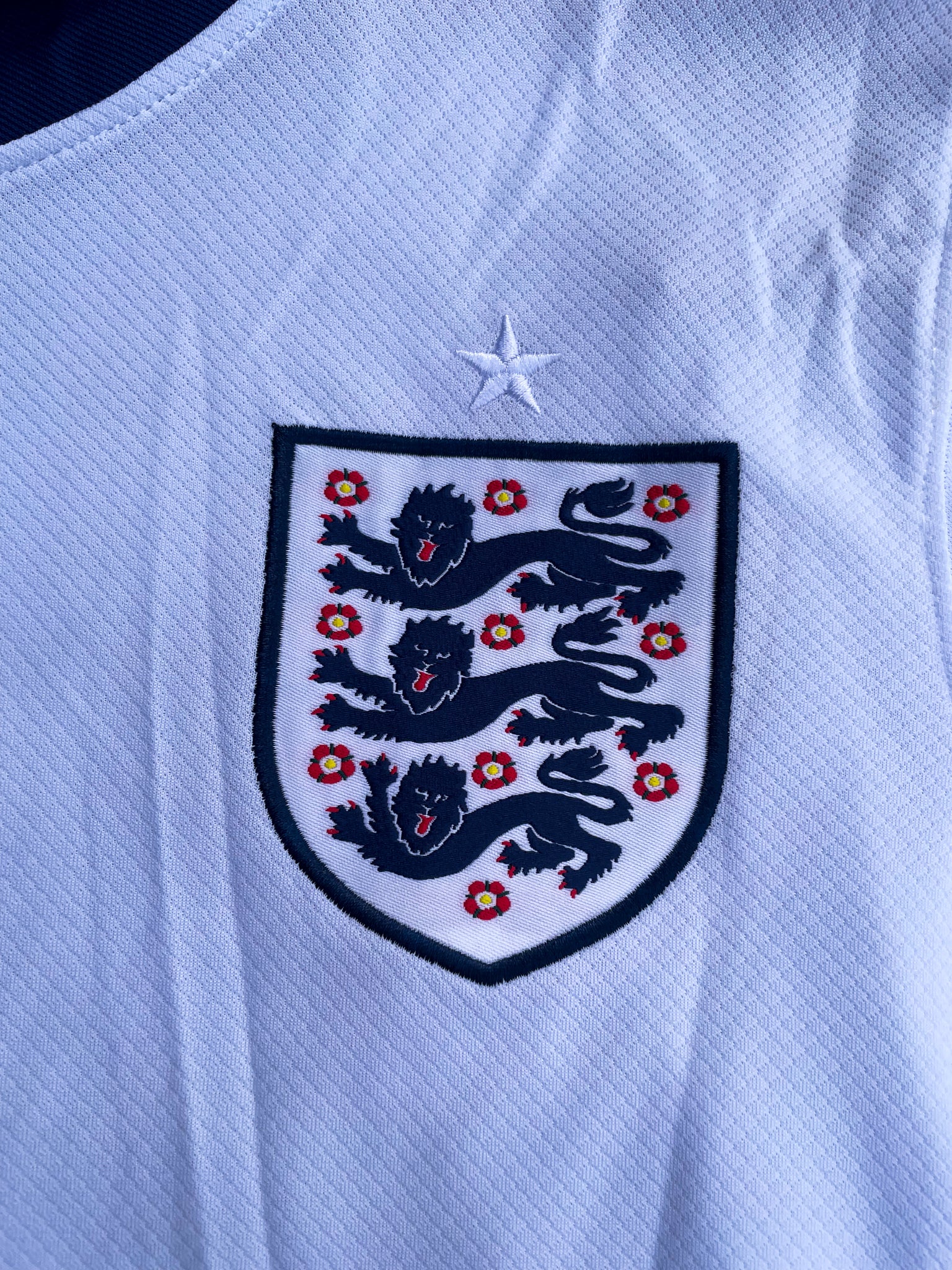 Close-up of sleeve and collar detail

