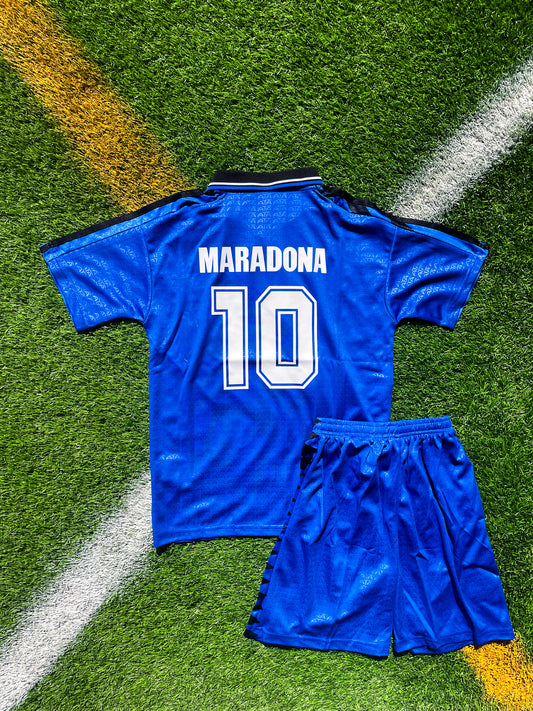 Argentina 1994 Away Maradona #10 Vintage Adidas Kids Jersey – Retro Youth Edition of a Football Icon - Five Of Cups Official