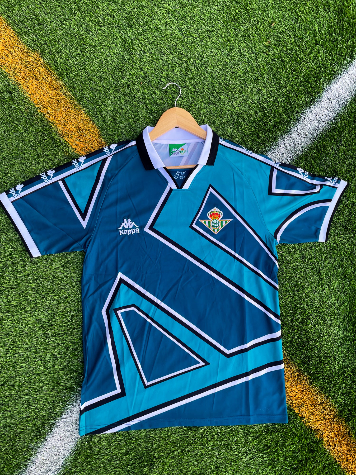 Real Betis 1995-1997 Away Jersey – Exotic Streetwear-Inspired Vintage Green and Purple Soccer Shirt - Five Of Cups Official