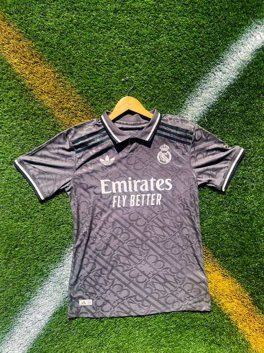 Real Madrid 2024-2025 Third Jersey – Mbappé #9 Modern Gray Adidas Soccer Shirt with Sleek Design - Five Of Cups Official