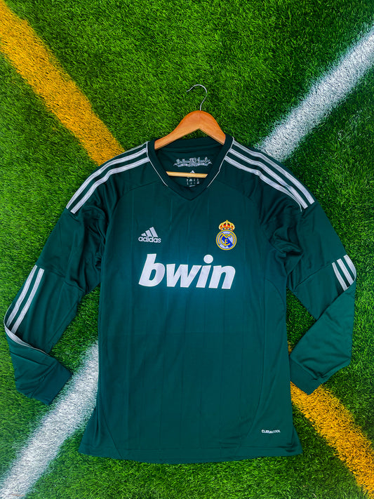 Real Madrid 2012–13 Third Jersey – Ronaldo #7 Vintage Green Long Sleeve Adidas Shirt from Iconic La Liga Campaign - Five Of Cups Official