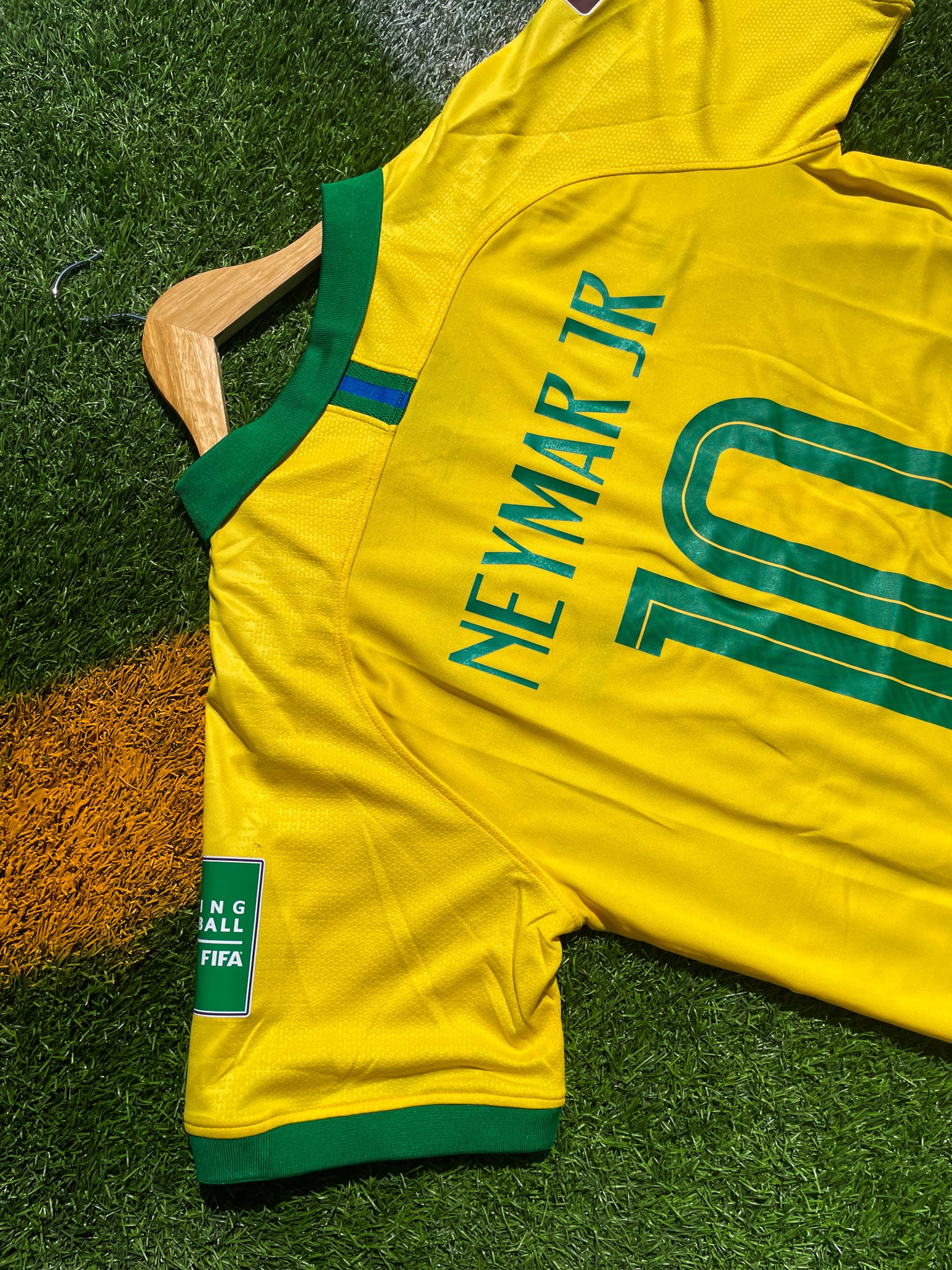 Back view showing Neymar Jr #10 on the Brazil 2019 kit


