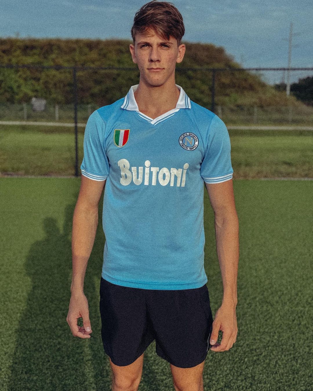 Napoli 1986 Home Maradona #10 Vintage Buitoni Soccer Jersey – Classic Sky Blue Serie A Legend - Five Of Cups Official