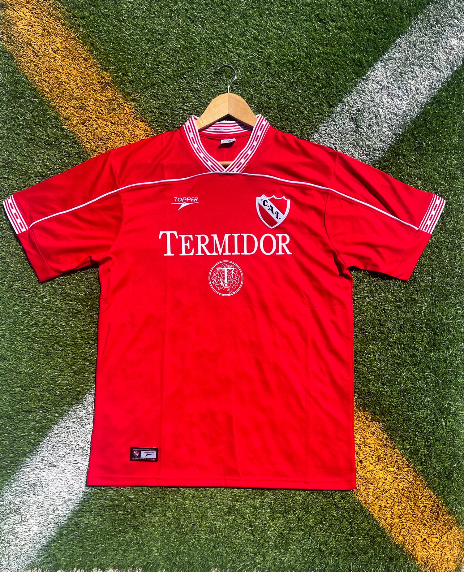 Independiente 1999/2000 Home Termidor Jersey – Classic Red Retro Soccer Kit - Five Of Cups Official