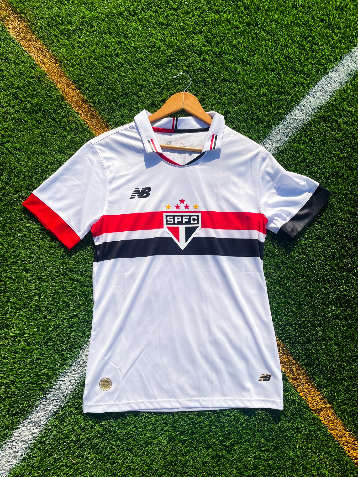 São Paulo FC 2024/2025 Home Tricolor New Balance Jersey – Classic White with Iconic Stripes - Five Of Cups Official
