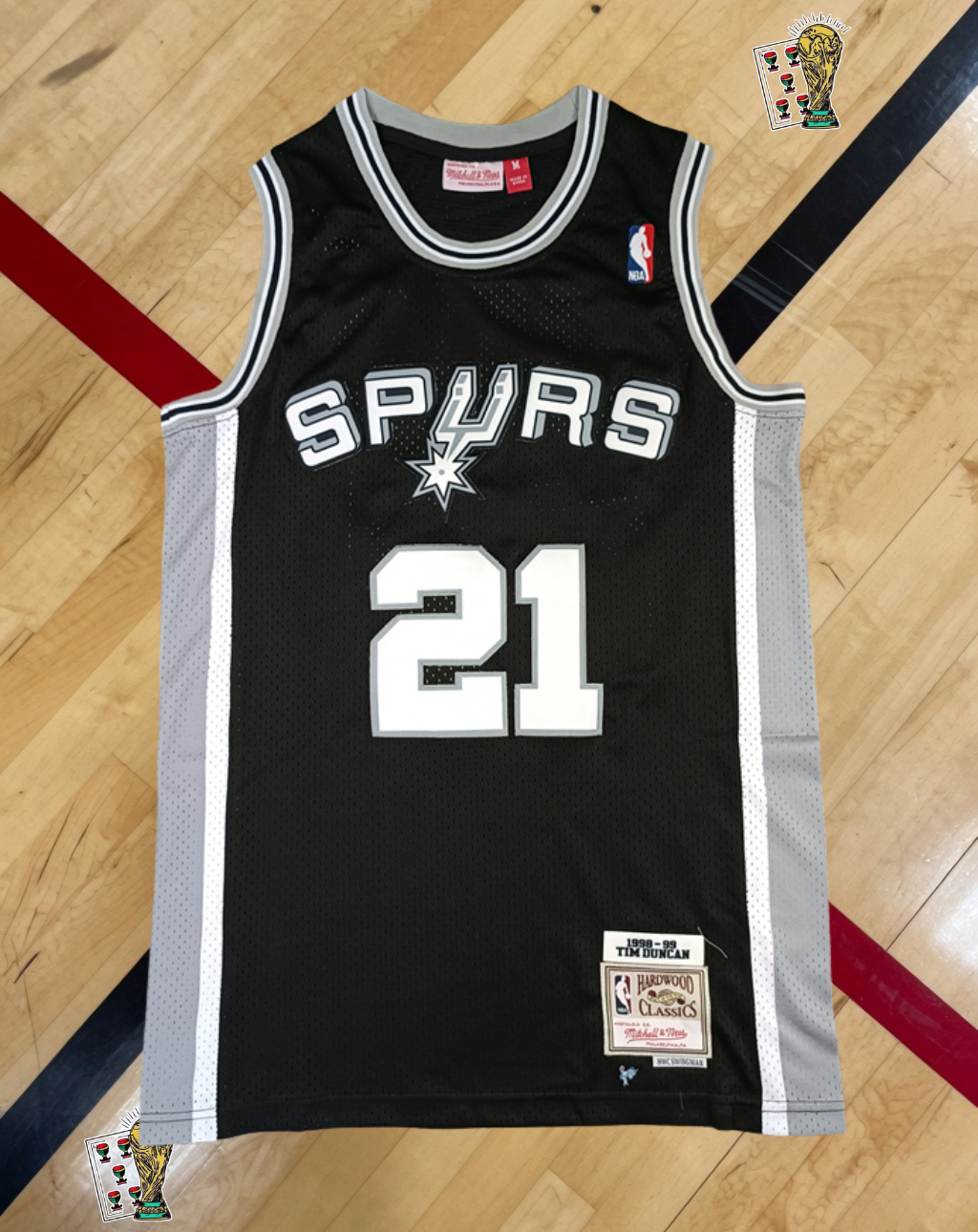 San Antonio Spurs 1998-99 Alternate Jersey – Duncan Black Edition