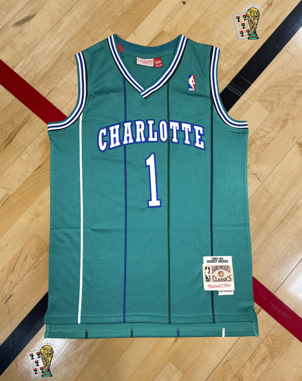 Charlotte Hornets 1992-93 Home Jersey – Bogues Edition