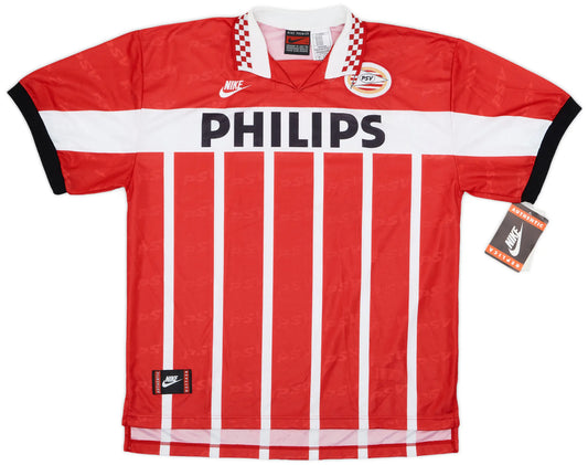 PSV 1996–1997 Home Jersey – Ronaldo #9 – Classic Red & White Stripes – Dutch Wonderboy Era