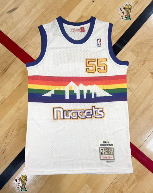Denver Nuggets 1991-92 Away Jersey – Rainbow Skyline Road Edition