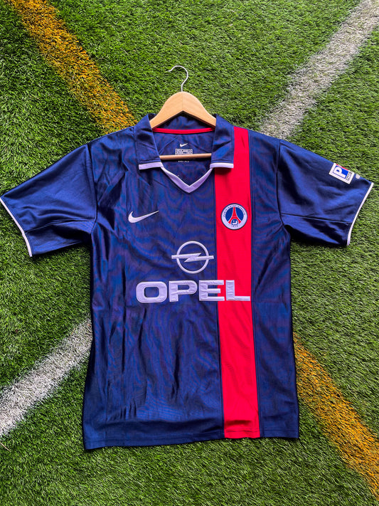 Paris Saint-Germain 2001-2002 Home Ronaldinho #21 Retro Opel Soccer Jersey – Vintage Paris Flair - Five Of Cups Official