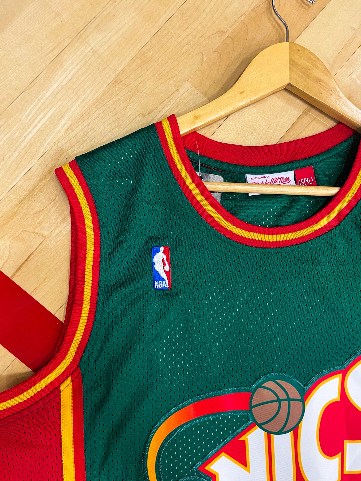 Seattle Supersonics 1995–1996 Gary Payton #20 Vintage NBA Jersey – Emerald Green Glove Edition - Five Of Cups Official