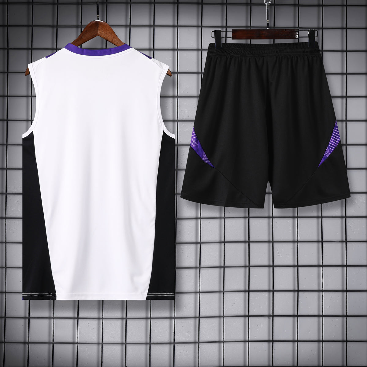 Real Madrid Training Vest Set – White Purple Block Edition