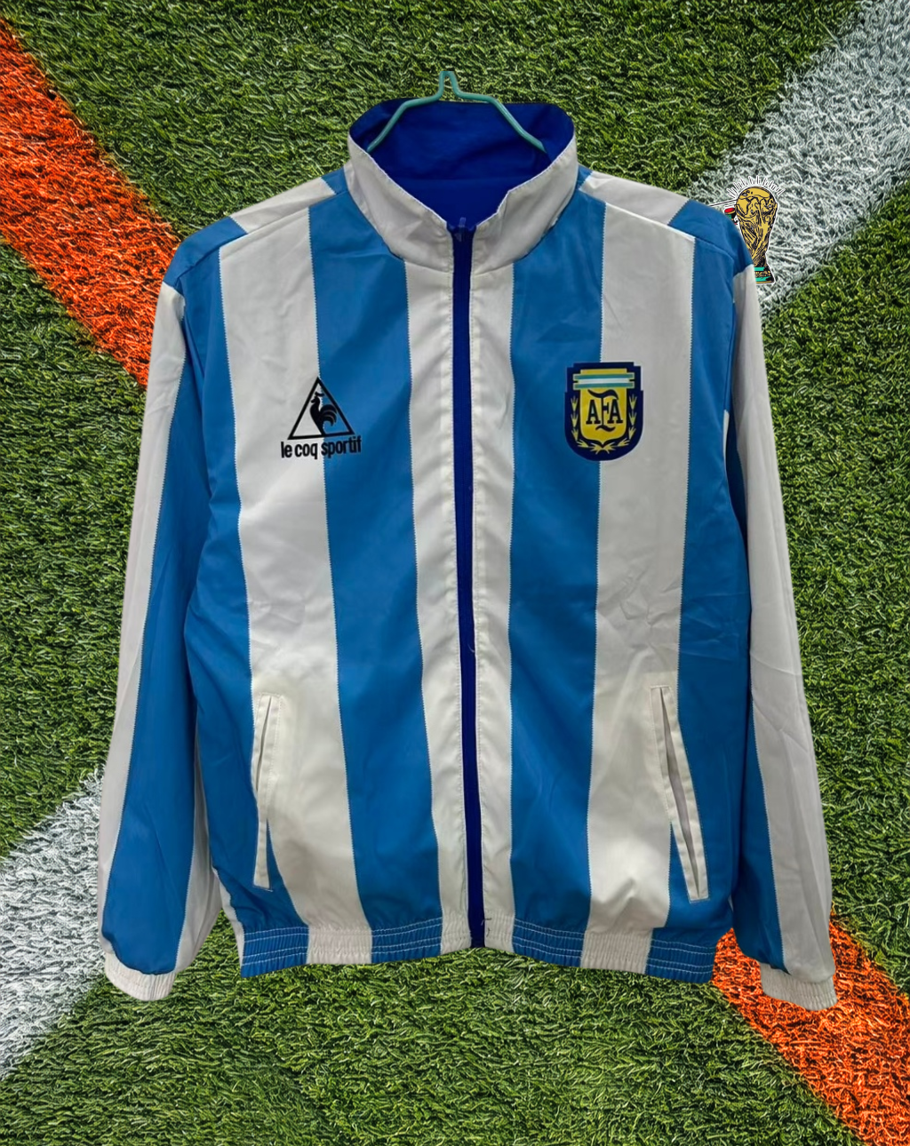 Argentina 1980s Windbreaker – Albiceleste Retro Stripe Edition