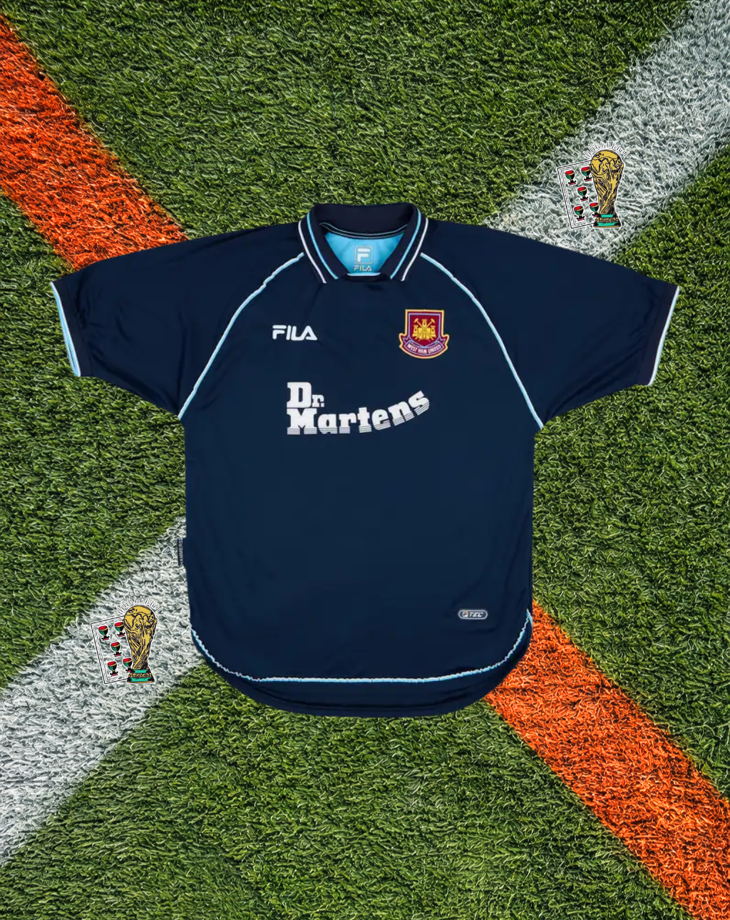 West Ham United 2000-01 Away Jersey – Dr Martens Navy Edition