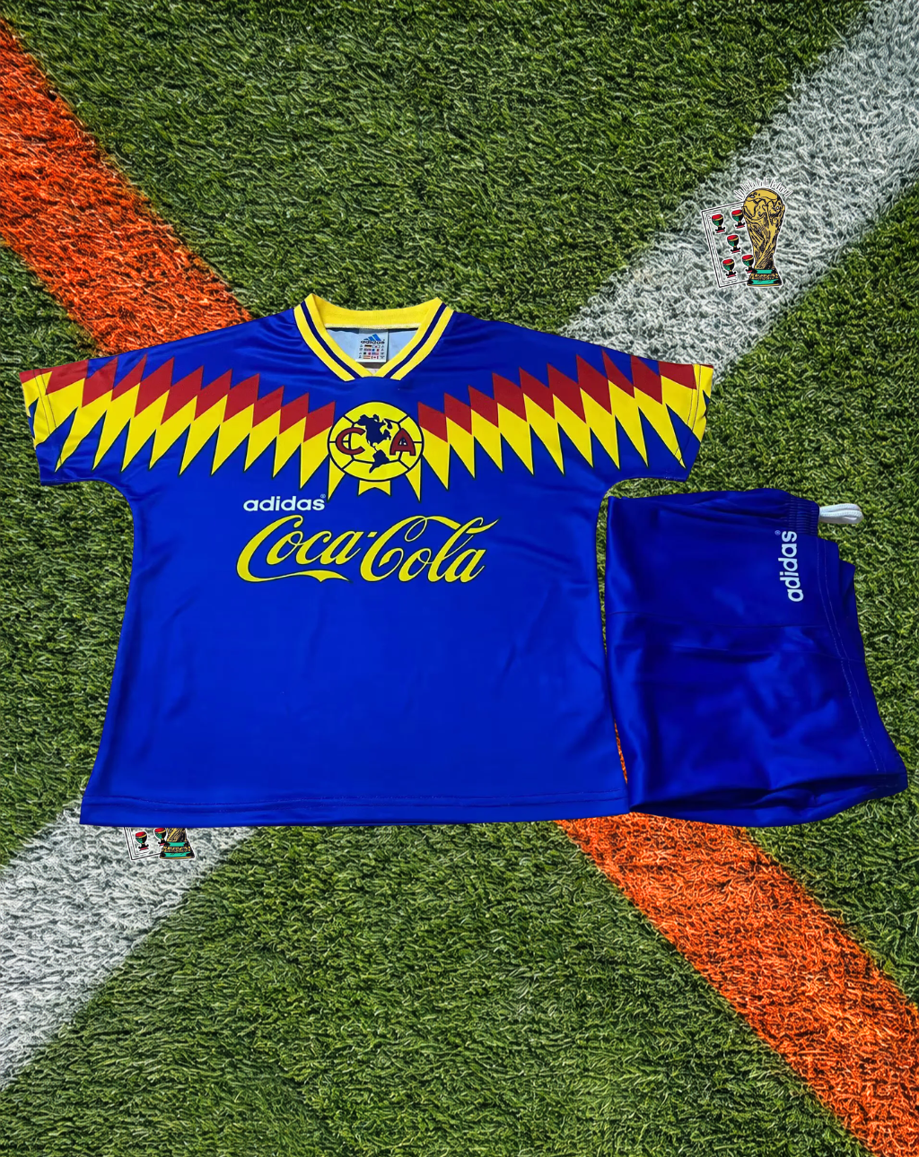 Club America 1994-95 Away Jersey – Blue Zigzag Edition