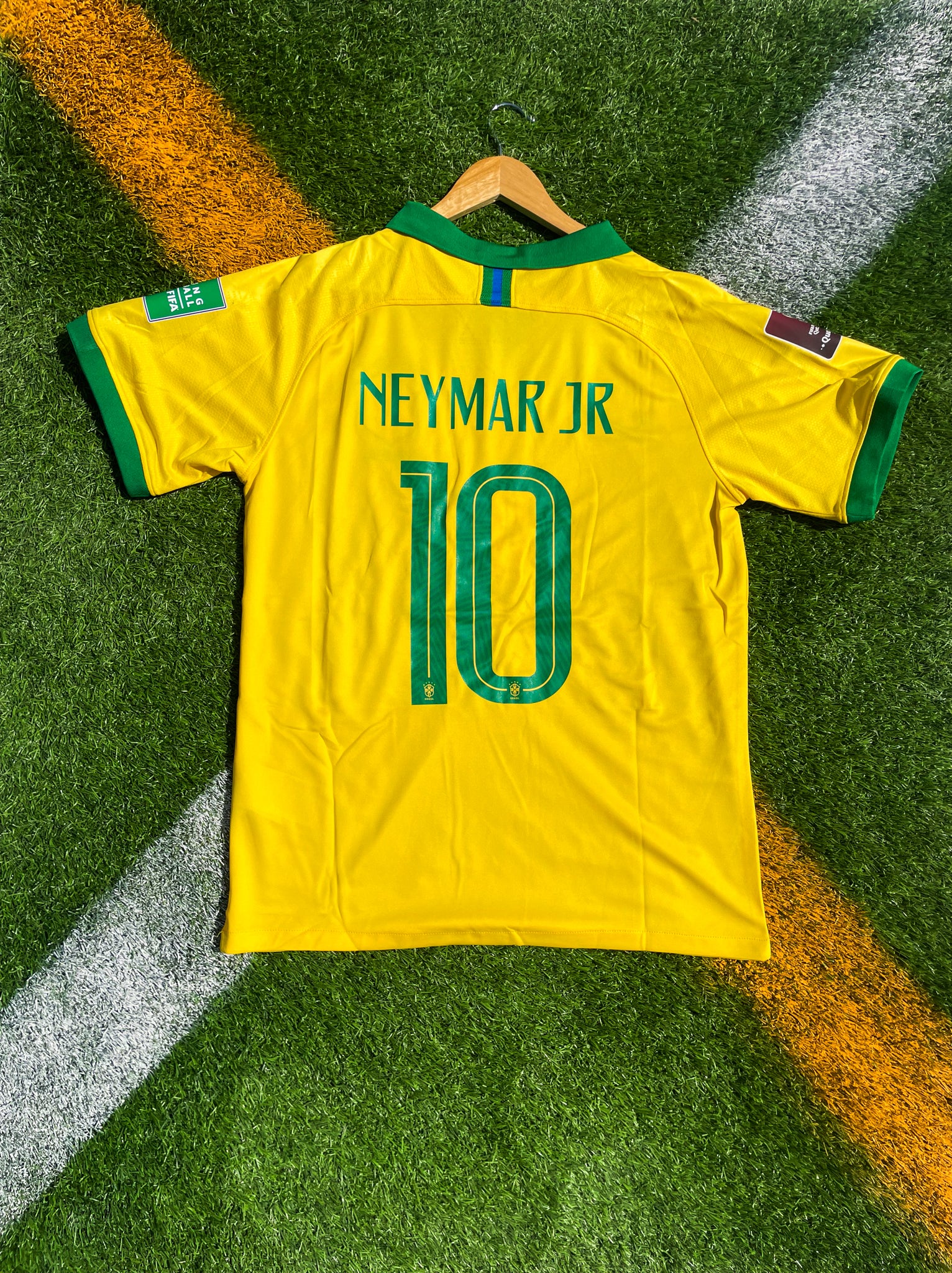 Back view showing Neymar Jr #10 on the Brazil 2019 kit
